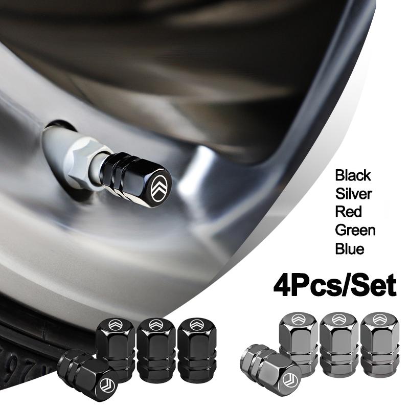 DBGO4 4pcs Styling Wheel Tire Valve Air Stem Cap Duust Cover For Citroen C3 2CV VTS DS5 RD3 Cross Xsara Grand Jumper Cactus Saxo Jumpy