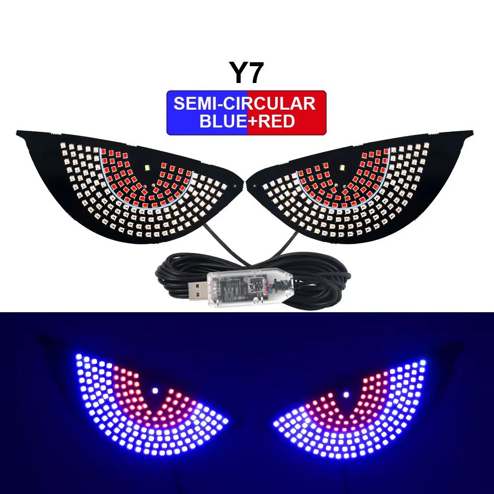 2Pcs Devil Eyes LED Car Headlight With Mini Projector Lens Turn Signal Lamp Bright Light