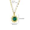 Collier Pendentif Tournesol Antique Changeant de Couleur Collier Ras du Cou Chaîne Vintage Bijoux de Mode Collier Pierre d'Humeur
