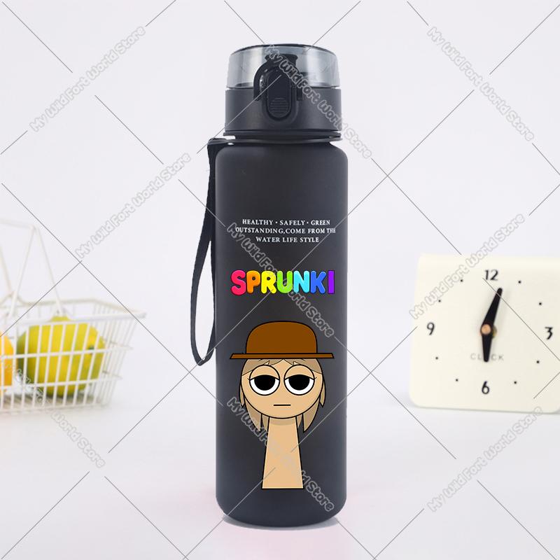 650ML Hot Game Sprunki Water Bottle Portable Children Outdoors Drinking Bottles Large Capacity Sport Fitness Water Cup Xmas Gift