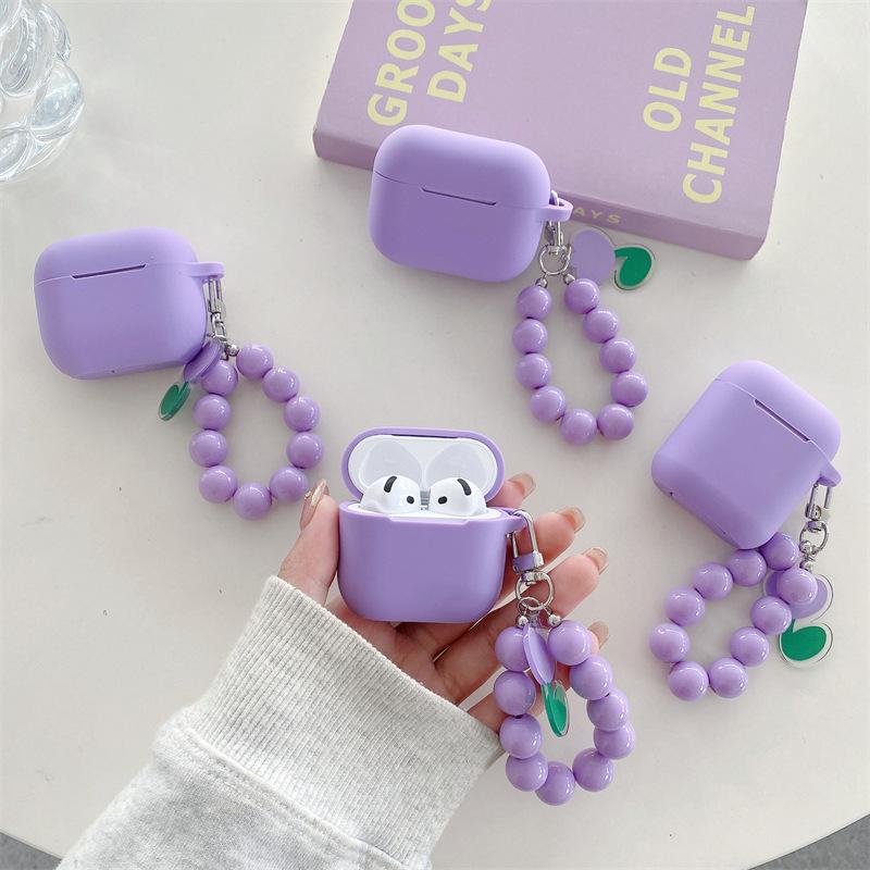 Ins Tulip Bead Chain for AirPods Pro1 Generation Protective Case 1 Generation Pro1 Generation Apple Bluetooth Headset Case