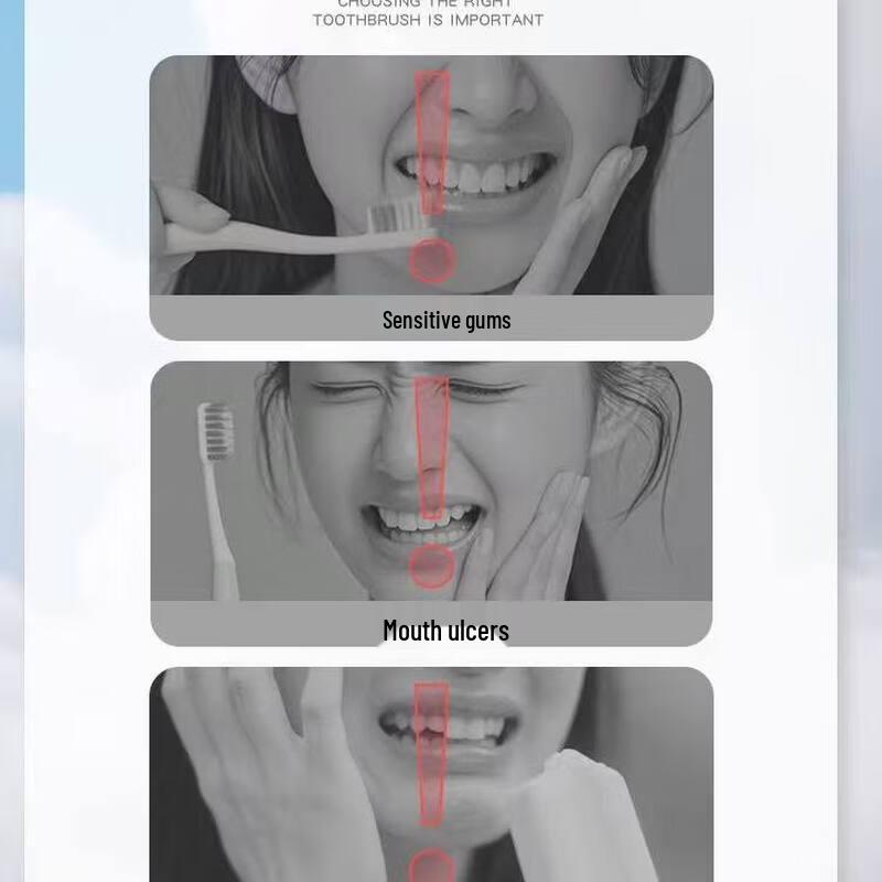 Shuke Cloud-Soft High-Density Whitening Toothbrush (4-Pack)
