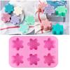3D Christmas Snowflake Silicone Candle Molds DIY Handmade Soap Chocolate Cake Decoration Baking Mold Christmas Party Gift