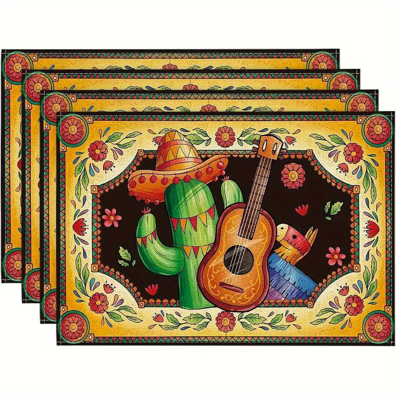 Classic Collection Linen Placemat for Dining Table - Heat Insulation Pad for Living Room and Restaurant Decor