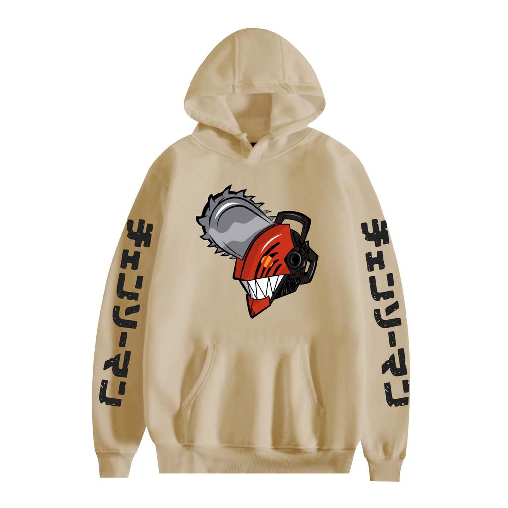 Chainsaw Man Hoodie Sweatshirt Cartoon Printed Cool Pullover Hooded Halloween Chainsaw Man Anime Unisex