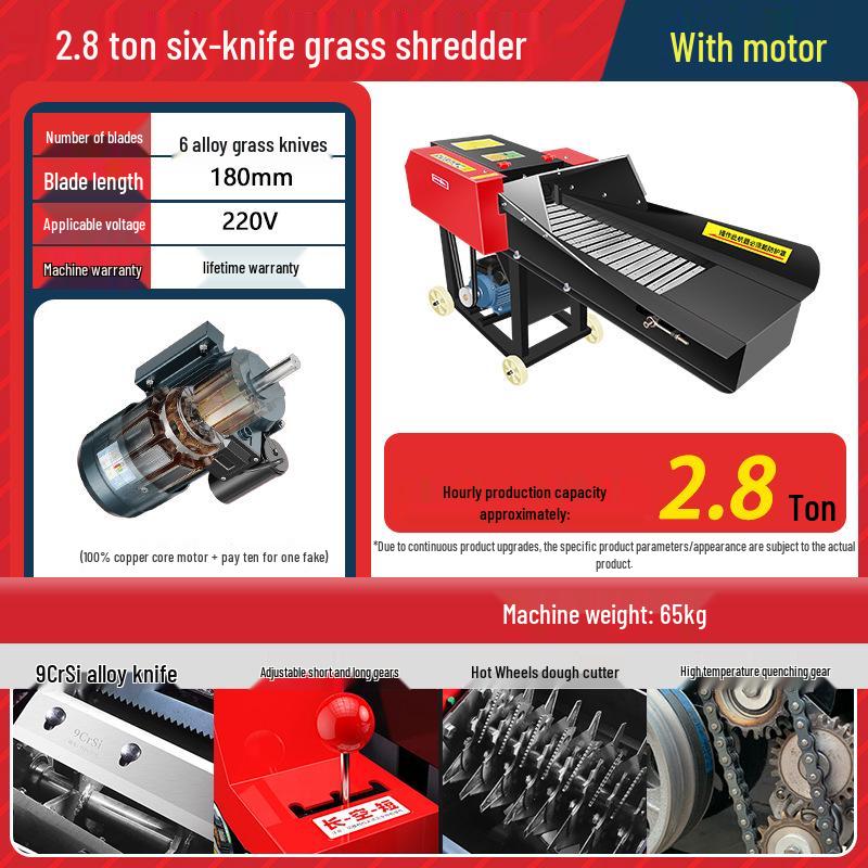 Horizontal Chaff Cutter & Silk Kneader: Straw Crusher & Cutting Machine for Livestock Feed