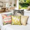 Minimalist Leaf Skeleton Throw Pillow Cover, Neutral Linen Cushion Cover for Modern & Farmhouse Decor