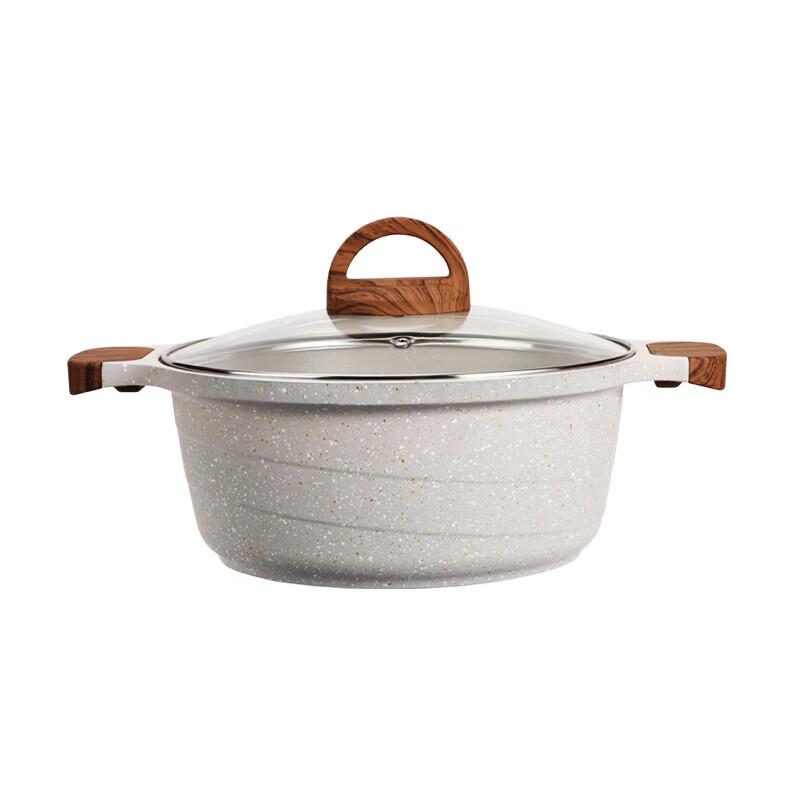 Jeetee Maifan Stone Nonstick Soup Pot with Glass Lid