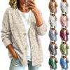 Women's Stylish Leopard Print Button Front Jacket, Casual Coat for Everyday Wear
