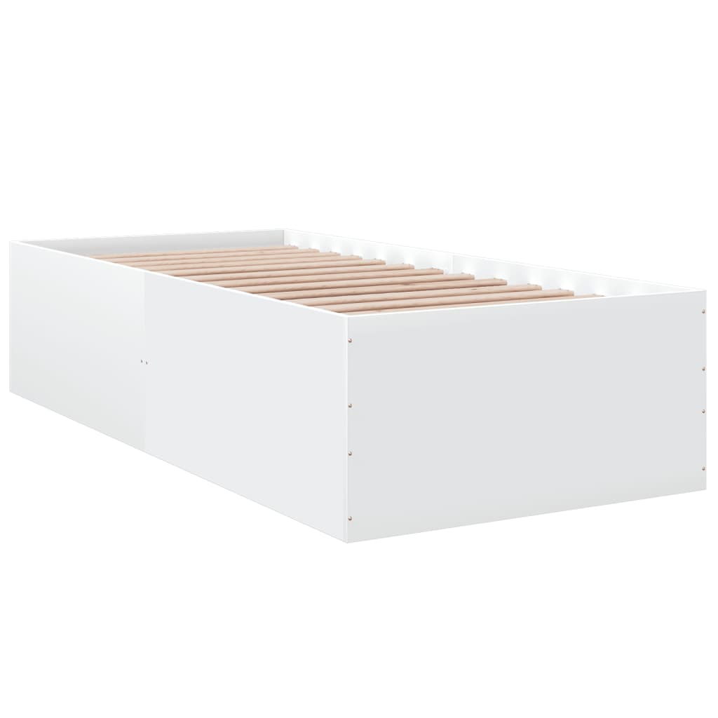 Vidaxl Rama Łóżka, Biała, 90X200 Cm, Materiał Drewnopochodny