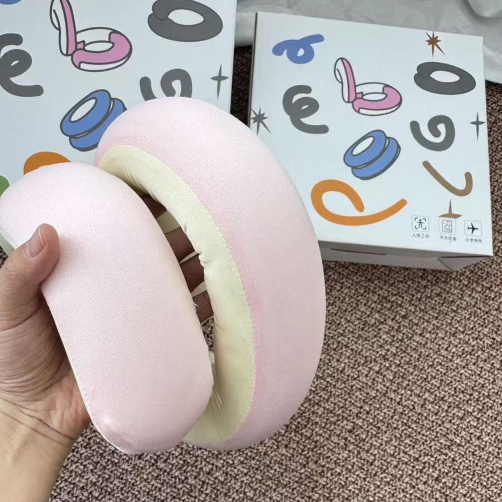 Travel Pillow Support Foldable Headrest Breathable Airplane Pillow For Car Sleeping Back Chair Office Sleep Rest Bed