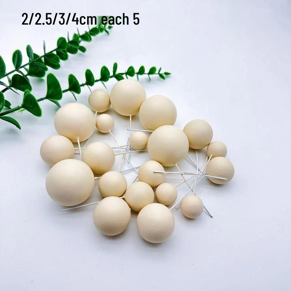 20-Piece Mixed Set: Gold, Silver, Foam, Iridescent, and Christmas Cake Decoration Balls