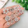 Antique Silver Alloy Star Pendant for DIY Jewelry