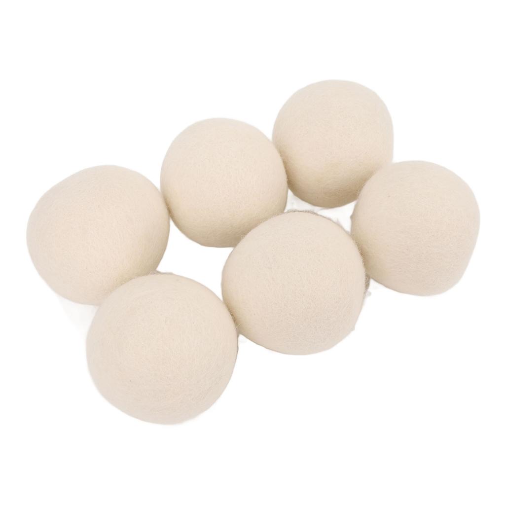 6Pcs Wool Dryer Balls Accelerated Drying Eliminates Static Electricity Reusable Wool Felt Fabric