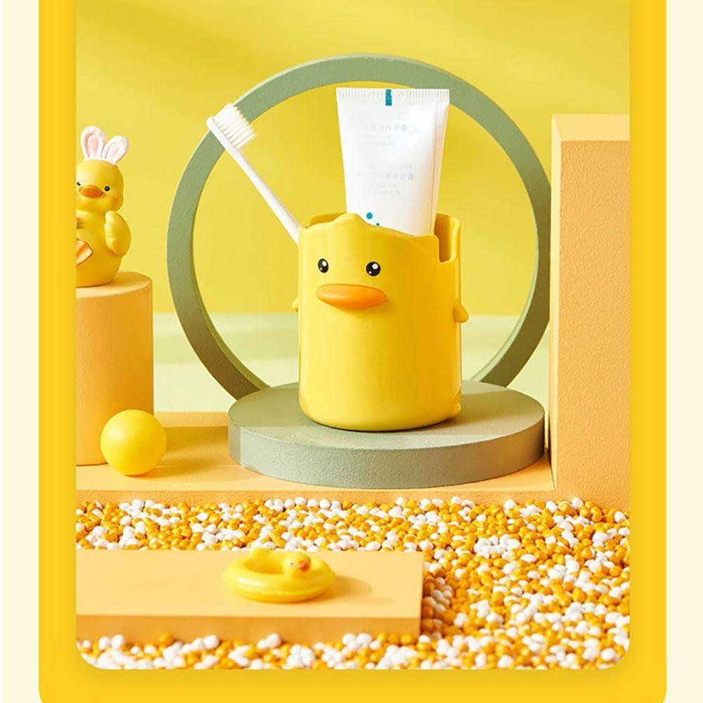 Cute Little Yellow Duck Student Pen Holder Toothbrush Holder Children's Stationery Storage Box Mobile Phone Holder Desk Storage