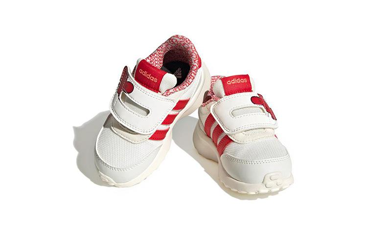 Adidas Neo Run 70S CNY AC Anti-Slip Wear-Resistant Low-Top Sports Casual Shoes White Red Infant And Toddler IE4263