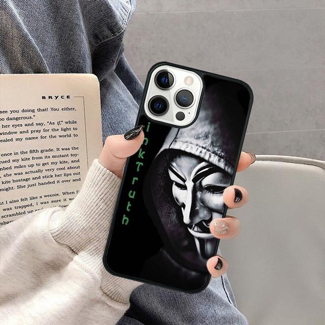Hacker Anonymous Phone Case Cover for Apple 13 14 11 12 Pro Max Plus  coque fundas Shell