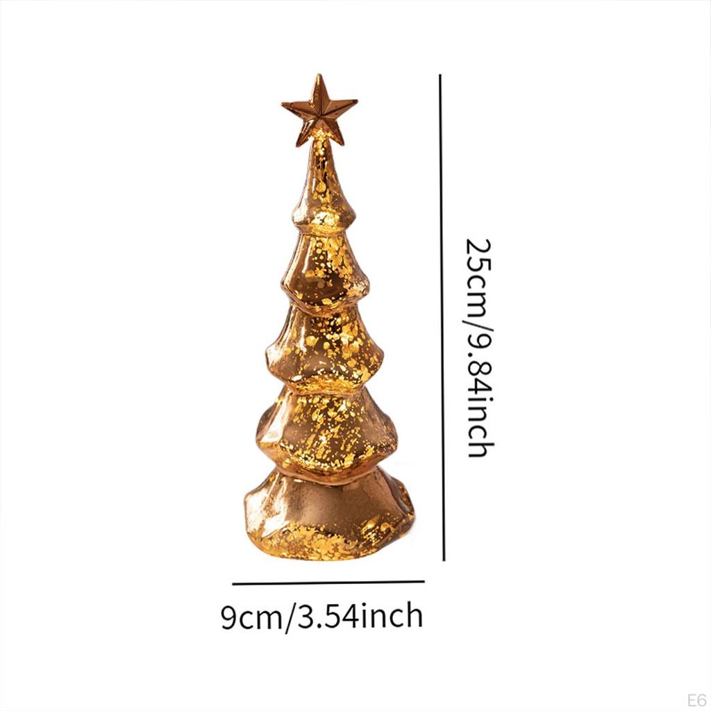 Glas Weihnachtsbaum Figur Licht Dekor beleuchtet Tischplatte