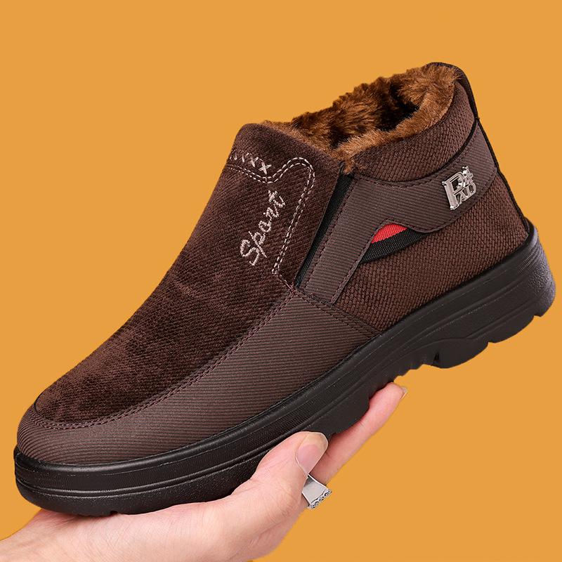 Winter Men's Boots Waterproof Snow Boots Warm Fur Casual Men Shoes Antislip Ankel Boots Plush Cotton Shoes