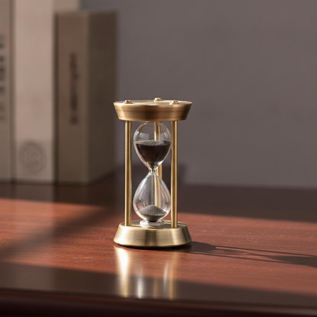 Decorative Hourglass Compact Sandglass Silent for Meditation