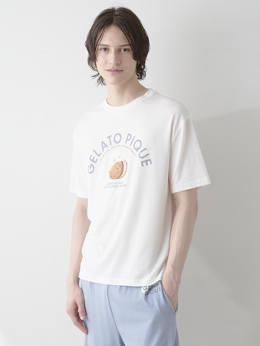 Gelato Pique [Homme] Rayon Cookie Ice Cream Sandwich T-Shirt Pmct254933 Nvy/L