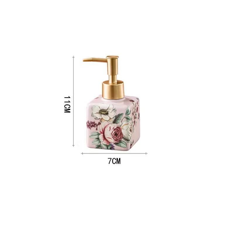 American ceramic hand sanitizer bottle bathroom homestay hotel shower gel empty bottle separate bottle press  dispenser