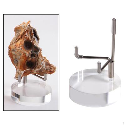 1Piece Acrylic Display Stand Holder for Fossils Gem Rocks Geode Agate Collectibles Jewelry Decor