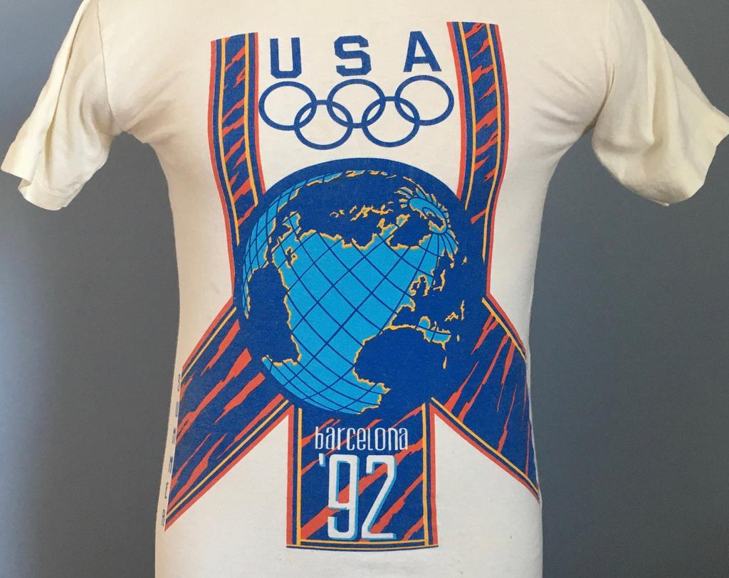 Vintage tričko USA Španělsko Olympijské hry Barcelona 1992 - Velikost X-SMALL
