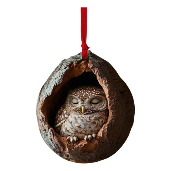 Christmas Animal Ornament Cartoon Forest Animal Hanging Decoration 2D Flat Acrylic Pendant