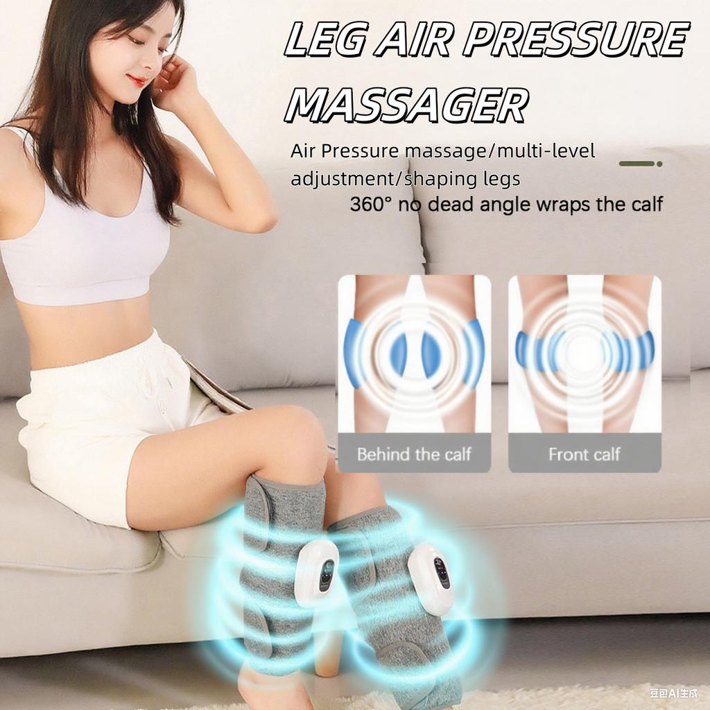 Wireless 360° Air Pressure Calf Massager Rechargeable Muscle Relaxer for Blood Circulation Pain Relief Smart Electric Device