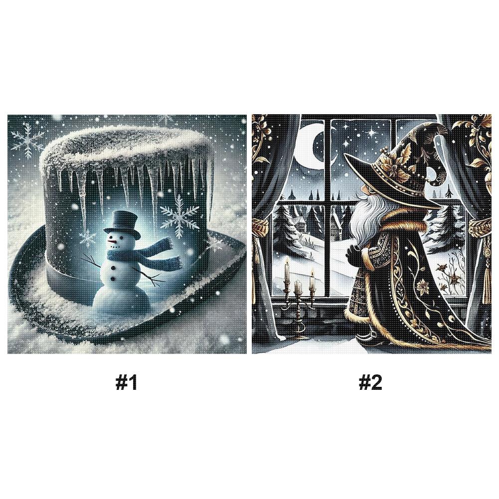 Winter Printed Cross Stitch Kit DIY 11CT Embroidery Craft Set Home Decoration