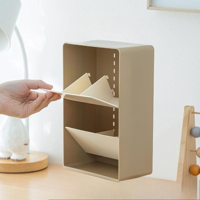 Large Capacity Minimalist Storage Rack, Maillard Slanted High Aesthetic Student Desktop Multifunctional Pen Holder