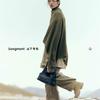 Stylish Songmont Hobo Bag In Smoke Black And Sand Brown With Genuine Leather Design