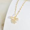 Titanium Steel Full Diamond Butterfly Necklace Women'S Light Luxury High Sense Versatile Temperament Zircon Pendant