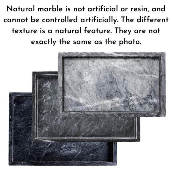 30.48 cm Marble Tray for Desktop Kitchen Vanity Bathroom, Stone Organizer Tray for Coffee Table, Plate Holder for Tissues, Candles, Soap, Towel, Plant