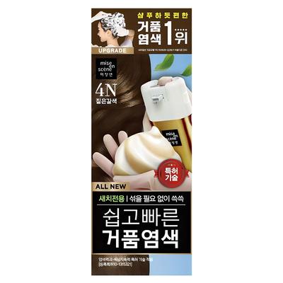 All New Easy and Quick Foam Hair Dye, 4N Dark Brown, 1 Piece