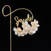 Statement Shell Flower Hoop Earrings Personality  New White Pendientes Mujer