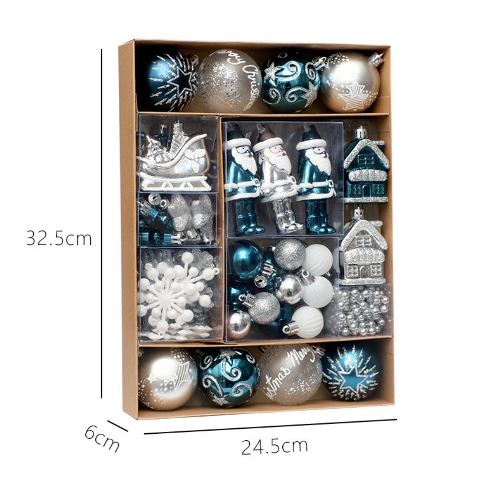 50Pcs Christmas Tree Ornaments 60mm Christmas Ball Ornaments Set For Xmas Tree Reindeer Christmas Painted Balls DIY