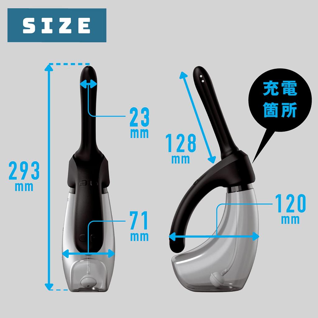 Hatopura Fully Waterproof Female Back Vibrator 10 x Anal Washer Dildo Adult Toy