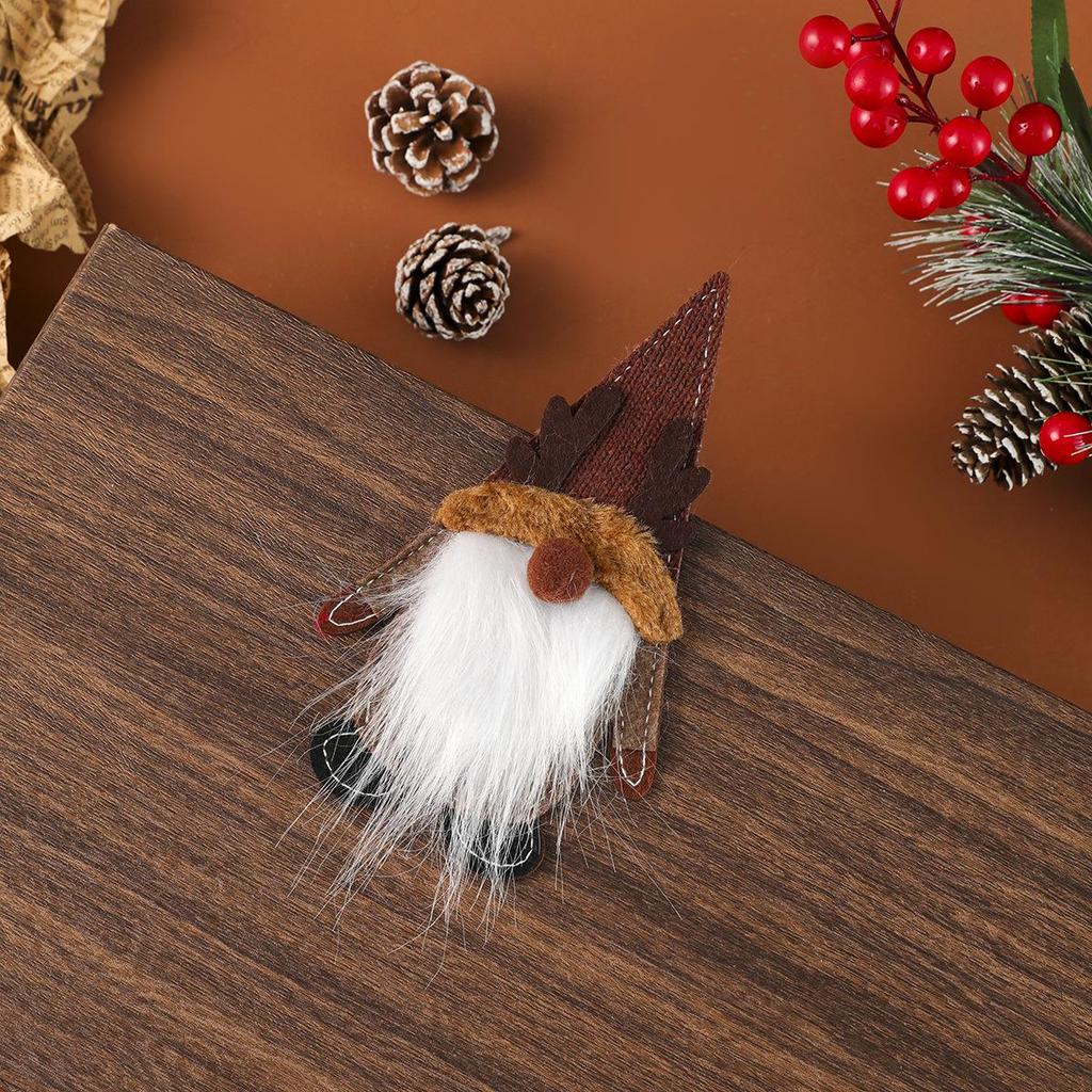 Gesichtsloses altes Mann Weihnachtsfilz Besteckset - Esstischdekorationen