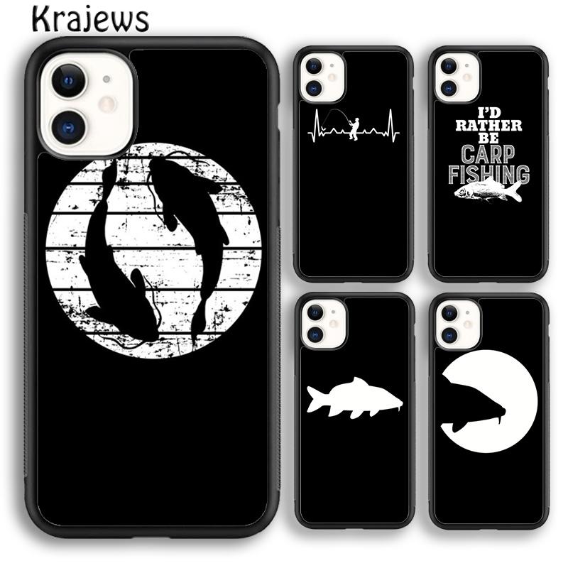 Krajews CARP FISHING FISH Printed Soft Phone Case Cover For iPhone 17 Air 16 15 14 plus 11 12 13 pro max coque Fundas
