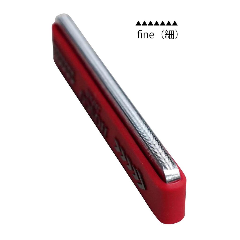 HOSCO Compact Fret Crown File for Jumbo Frets, Stainless Steel Compatible, H-FF3HC - Precision Guitar Maintenance Tool