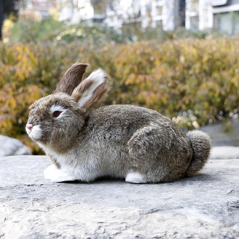 

Реалістична іграшка-кролик зі штучного хутра Лялька-кролик Фігурки тварин Подарунок Декор для дому Вироби Настільні прикраси Реквізит для фотографії
