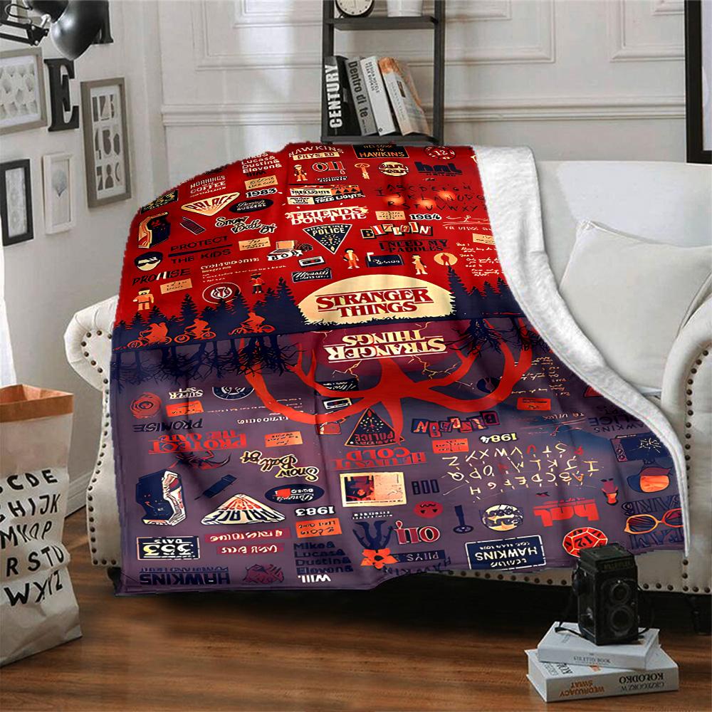 1pc Stranger Things Dark Dimension flannel Blanket for Super Soft Cute Comfort Blanket for Travel Bedding Couch Sofa Blanket Y82531