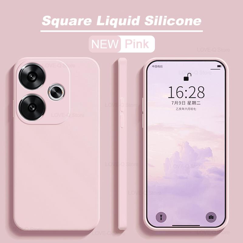 Soft TPU Cover For Poco F6 Pro Case Upgraded Liquid Silicone Phone Case
