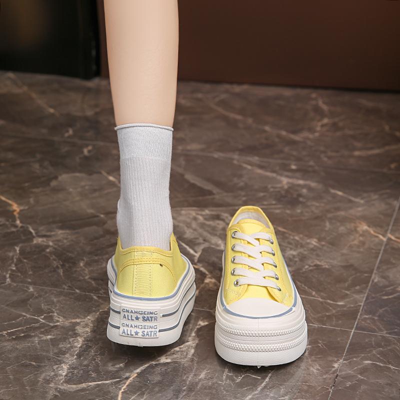 Mode Lässiger Damen Schuh Espadrilles Plateau Allround Runde Zehenpartie Tennis Damen 2024 Überkreuz Atmungsaktiv Sommer Canvas Schnürschuh