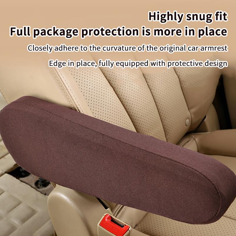 2Pcs Car Seat Armrest Cover Universal Interior Auto Armrests Dust-Proof Hand Armrest Protector Soft Comfortable Elastic Cloth Co