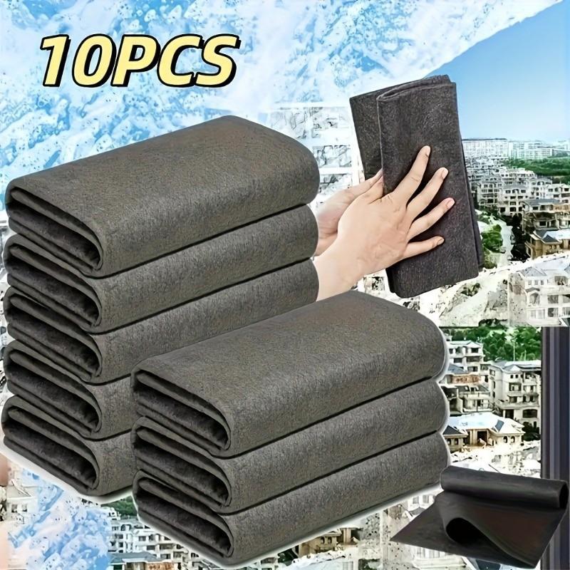 

10Pcs Magical Glass Cleaning Cloths Thickened Ultra-fine Fiber Towels Car Cleaning Cloths Residue Free Multi-faceted Wet Wipes 20x25cm серый