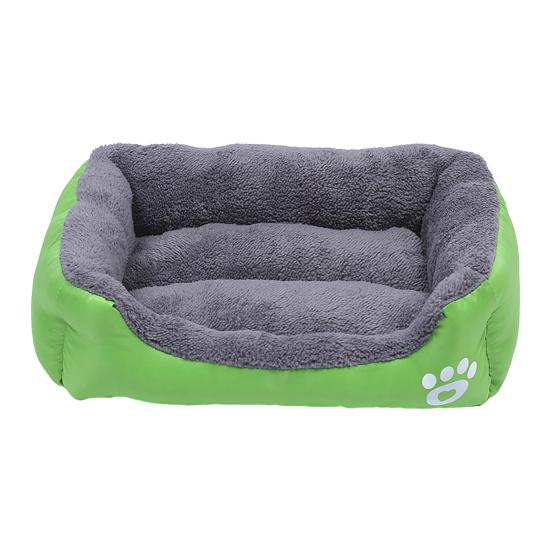 

Прямоугольная пушистая лежанка для собаки, моющаяся плюшевая лежанка для питомца с валиком для поддержки шеи, удобная теплая лежанка для щенков для домашних кошек, маленьких и средних собак S