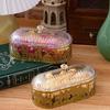 1Pc Eid Mubarak Serving Platter with Lid Ramadan Dessert Tray Food Storage Box Jar